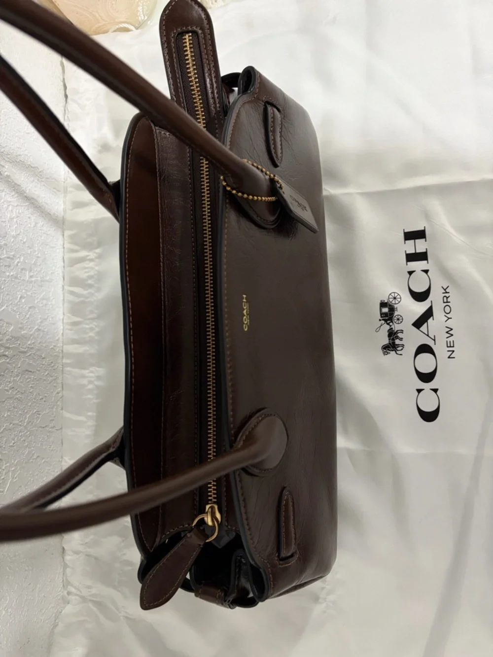 Coach Empire Carryall Bag 34🤎👜 - Picture 5 of 8